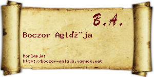 Boczor Aglája névjegykártya